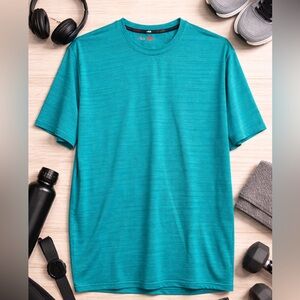FILA Sport Teal Performance T Shirt Mens XL Athletic Workout